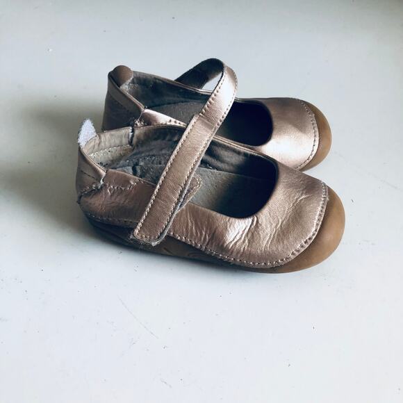 L'AMOUR 485 'Emily' Baby 7 Gold Leather Mary Jane Shoe - Picture 9 of 9